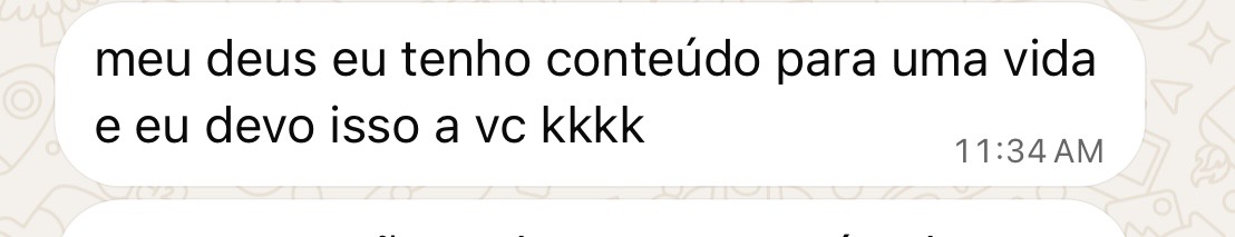 Print real de conversa no WhatsApp